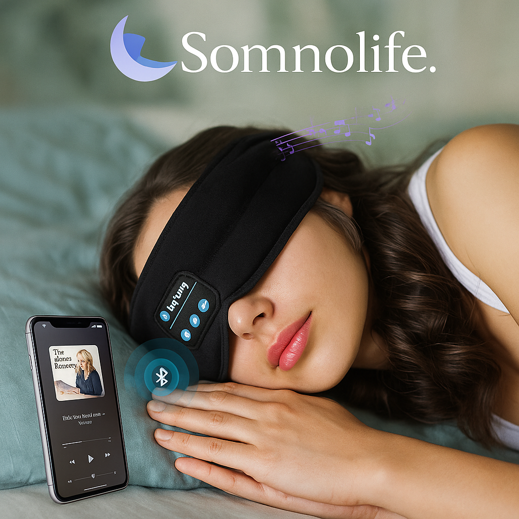 Bluetooth Sleep Headband – Wireless Headphones, Built-In Speakers, Comfortable Fabric, 10-Hour Battery Life